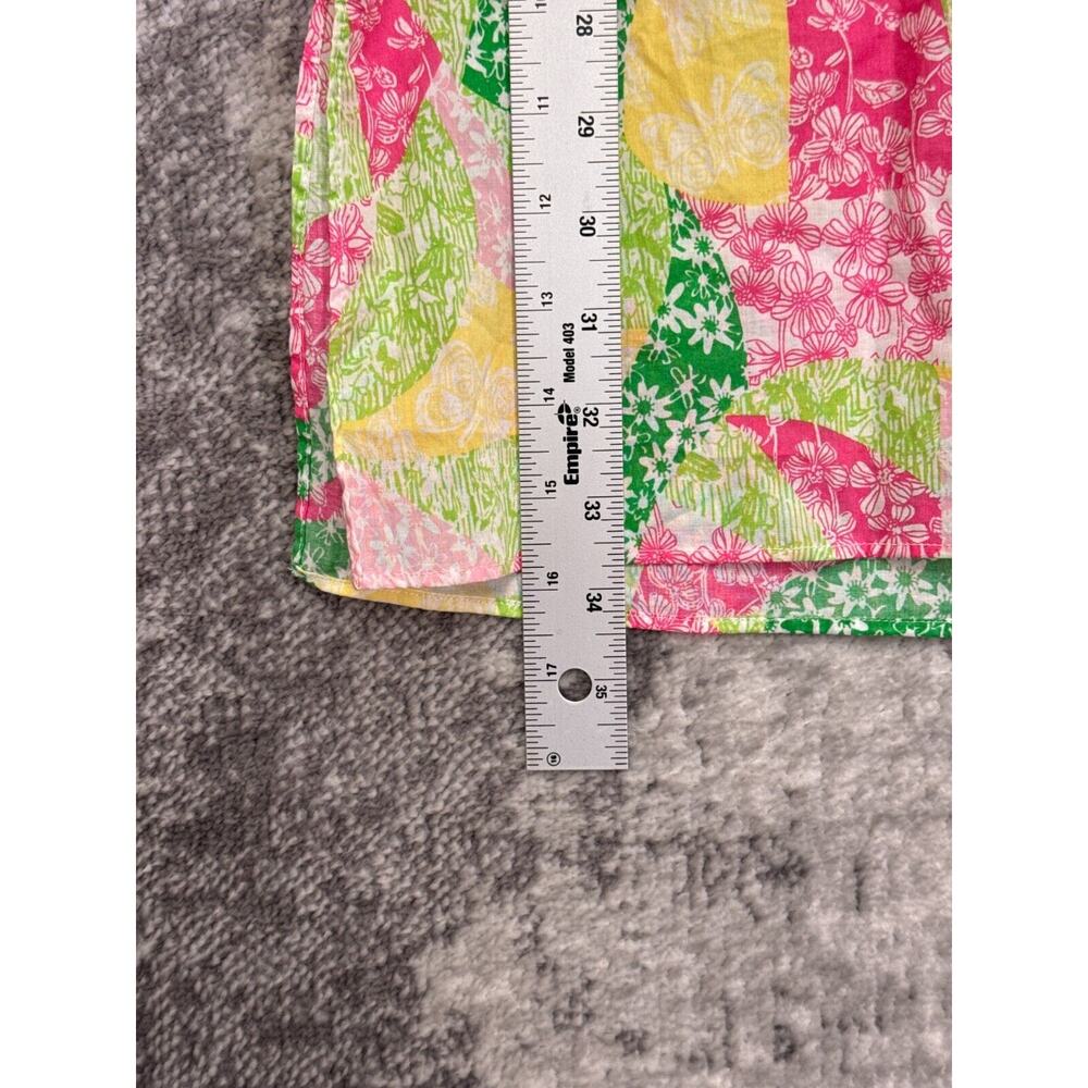 Lilly Pulitzer Dress Small Womens Classic Pink Green Floral Shift Tunic - Picture 6 of 8